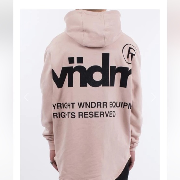 🌻 WNDRR OFFCUT CURVED HEM HOOD SWEAT - SAND - Picture 6 of 6